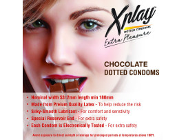 Xplay Dotted Condoms Chocolate Flavoured